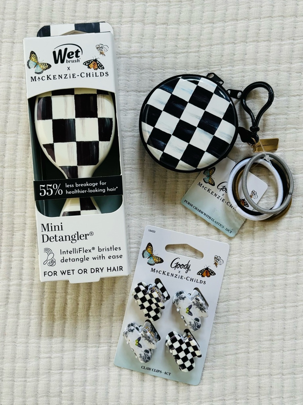 MacKenzie-Childs x Goody Hair Accessories and Mini Detangler Brush Bundle - Picture 7 of 11
